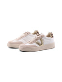 Sneaker in pelle con dettagli suede