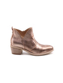 Tronchetto in pelle metallizzata donna
