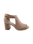 Sandalo open toe in vera pelle da donna
