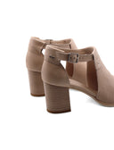 Sandalo open toe in vera pelle da donna