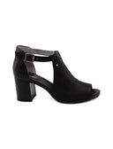 Sandalo open toe in vera pelle da donna