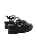 Sandalo con zeppa e plateau da donna