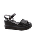 Sandalo con zeppa e plateau da donna