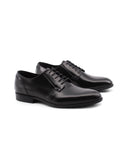 Scarpa derby nera in pelle da uomo