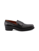 Mocassino elegante nero in pelle uomo