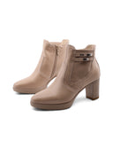 Ankle boot con tacco alto e plateau