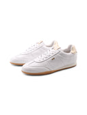 Sneaker in pelle con dettagli oro donna