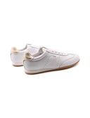 Sneaker in pelle con dettagli oro donna