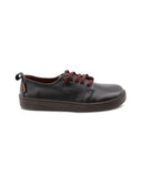 Scarpa in pelle con lacci elastici