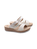 Ciabatta a fasce con strass da donna