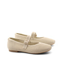 Ballerina mary jane in tessuto da donna