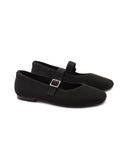 Ballerina mary jane in tessuto da donna