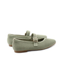 Ballerina mary jane in tessuto da donna