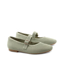Ballerina mary jane in tessuto da donna