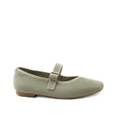 Ballerina mary jane in tessuto da donna