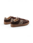 Sneaker animalier marrone da donna