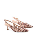 Décolleté slingback multicolor da donna