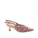 Décolleté slingback multicolor da donna