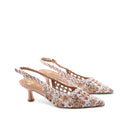 Décolleté slingback multicolor da donna