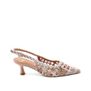 Décolleté slingback multicolor da donna