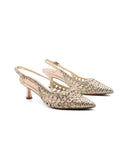 Décolleté slingback multicolor da donna