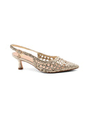 Décolleté slingback multicolor da donna