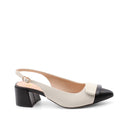 Décolleté slingback bicolore da donna
