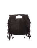 Ginevra borsa scamosciata con frange