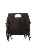 Ginevra borsa scamosciata con frange