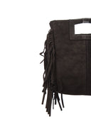 Ginevra borsa scamosciata con frange