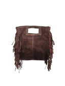 Ginevra borsa scamosciata con frange