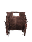 Ginevra borsa scamosciata con frange