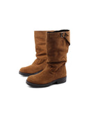 Stivale biker scamosciato da donna