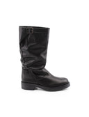 Stivale biker nero da donna