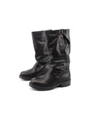Stivale biker nero da donna
