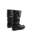 Stivale biker nero da donna