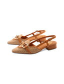 Ballerina slingback con morsetto bambù
