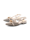 Ballerina slingback con morsetto bambù