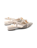 Ballerina slingback con morsetto bambù