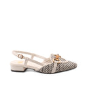 Ballerina slingback con morsetto bambù