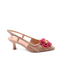Décolleté slingback con fiore da donna