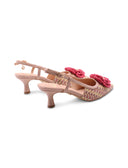 Décolleté slingback con fiore da donna