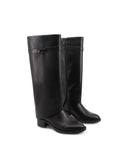Stivale nero con gambale a tubo donna