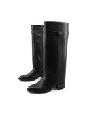 Stivale nero con gambale a tubo donna