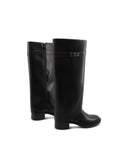 Stivale nero con gambale a tubo donna