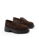 Scarpa da barca con suola chunky donna