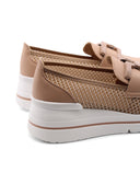 Mocassino con zeppa e morsetto da donna
