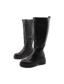 Stivale alto nero con zip da donna