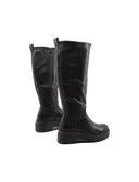 Stivale alto nero con zip da donna