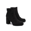 Stivaletto scamosciato con plateau